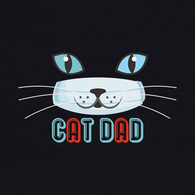 Cat Dad Wearing A Mask Pattern Graphic illustration by MerchSpot
